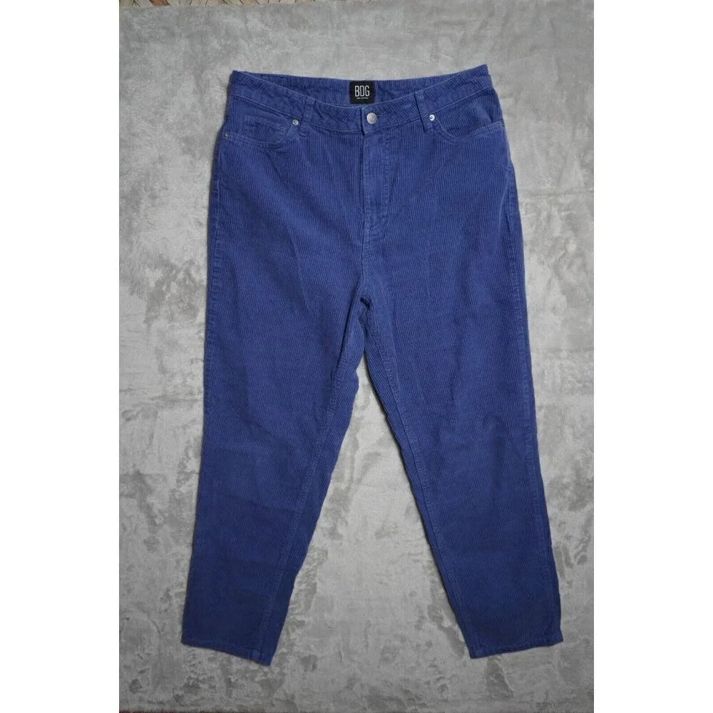 BDG Urban Outfitters Womens Pants 30 Mom High Rise Navy Corduroy